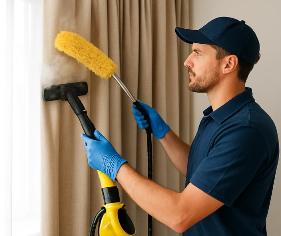 Trusted blind cleaning technician Matty Curtain Cleaning kingsville-vic QLD