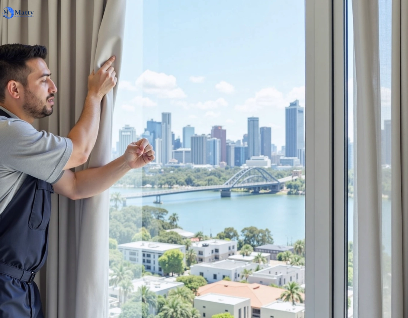 Professional curtain steam cleaning service kingsville-vic QLD by Matty Curtain Cleaning