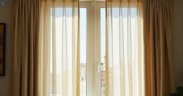 Dusty and dull curtains in kingsville-vic before steam cleaning